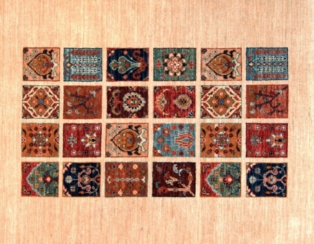 שטיח אפגני סוף בדוגמת טלאים