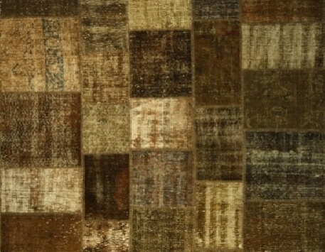 שטיח טלאים בגוונים חומים