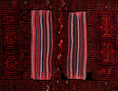 שטיח אותנטי משולב בחתיאר פרסי