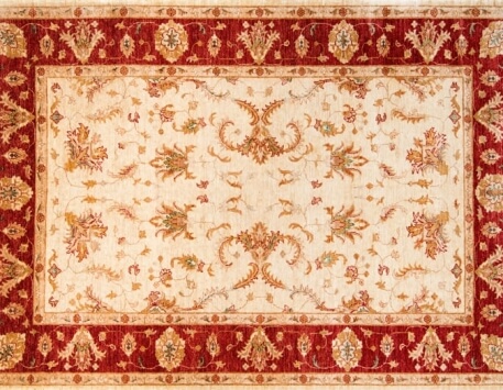 שטיח זיגלר מסגרת אדומה
