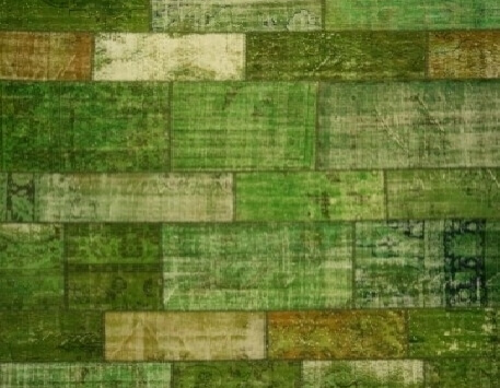 שטיח טלאים בגוון ירוק