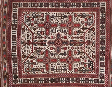 שטיח אוזבקי מיוחד בצבע ארגמן