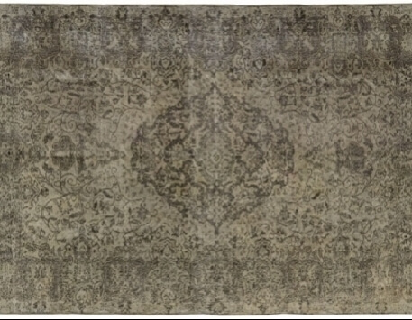 שטיח וינטאג' מודרני פרחים באפור