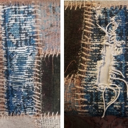 שטיח טלאים קרוע לפני ואחרי