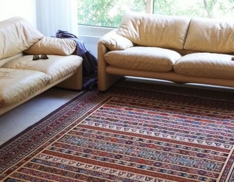 שטיח פרסי סומק אפשאר בגוונים אדומים
